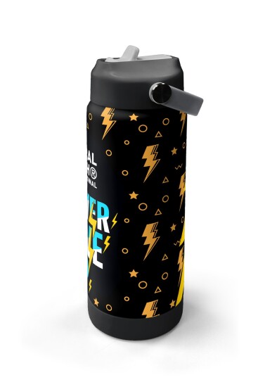 Coral High Siyah Never Give Up Desenli Katlanır Ağızlıklı Çelik Termos 650 ml 38320 - 4