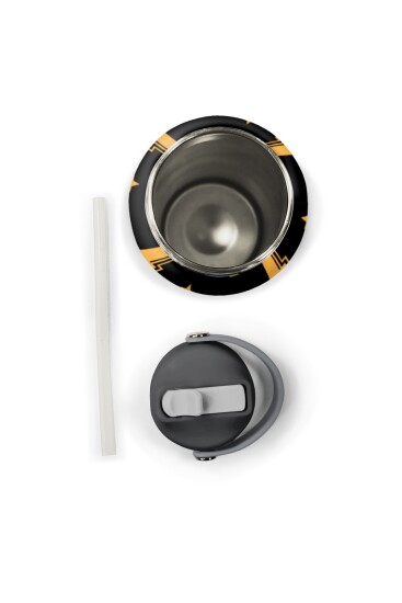 Coral High Siyah Never Give Up Desenli Katlanır Ağızlıklı Çelik Termos 650 ml 38320 - 6