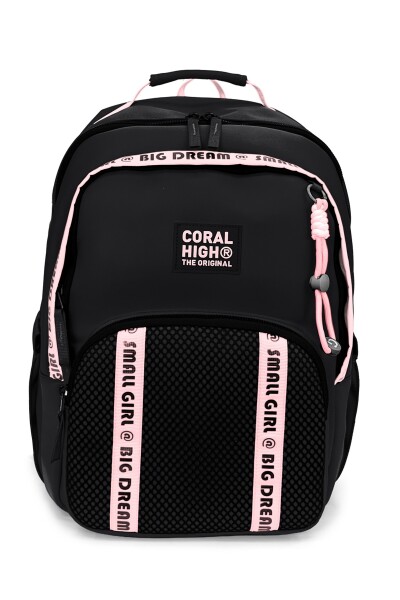 Coral High Siyah Pembe 3'lü Okul Çanta Seti SET0124410 - 2