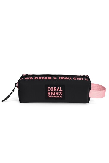 Coral High Siyah Pembe Kalem Çantası 21010 - 3