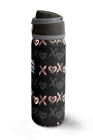 Coral High Siyah Pudra Desenli Pipetli ve Direkt İçim Çelik Termos 800 ml 38595 - 5
