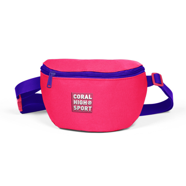 Coral High Sport Neon Mercan Mor İki Bölmeli Bel Çantası 22612 - 1