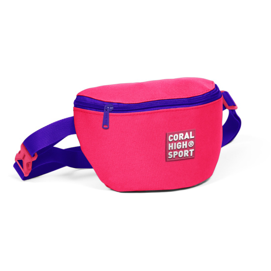Coral High Sport Neon Mercan Mor İki Bölmeli Bel Çantası 22612 - 3