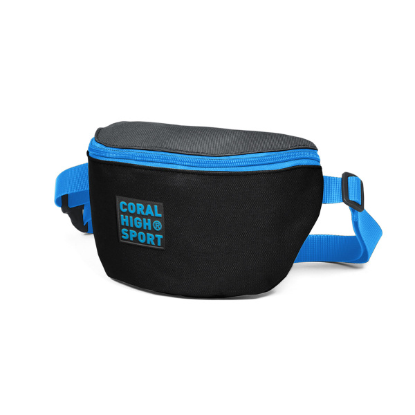 Coral High Sport Siyah Koyu Gri İki Bölmeli Bel Çantası 22614 - 2