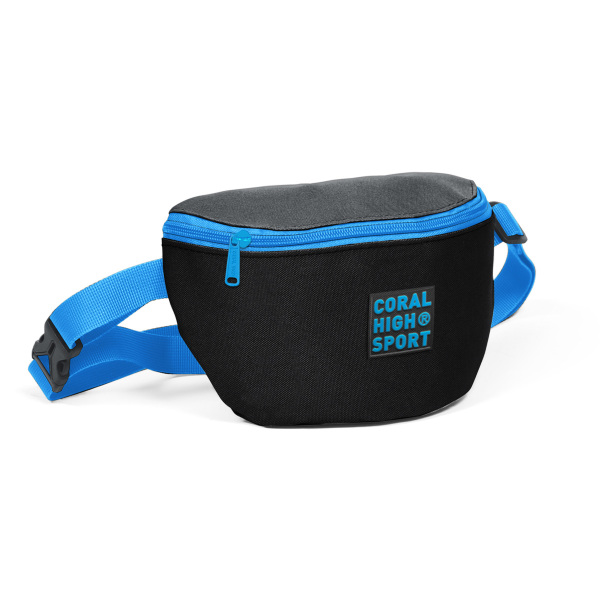 Coral High Sport Siyah Koyu Gri İki Bölmeli Bel Çantası 22614 - 3