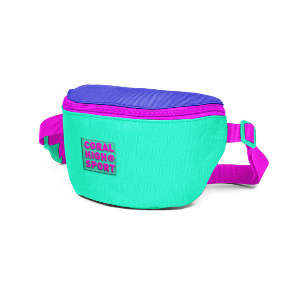 Coral High Sport Su Yeşili Lavanta İki Bölmeli Bel Çantası 22616 - 2
