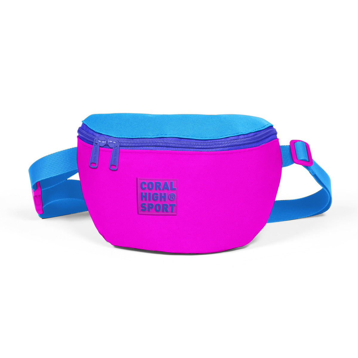 Coral High Sport Pembe Mavi İki Bölmeli Bel Çantası 22617