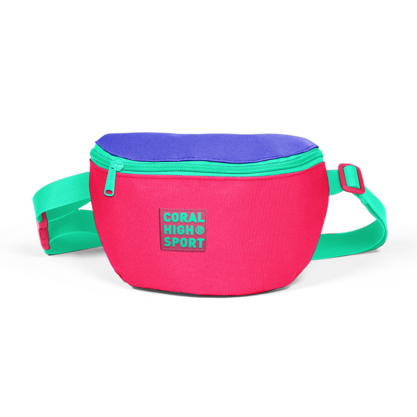 Coral High Sport Neon Mercan Lavanta İki Bölmeli Bel Çantası 22618 - 1
