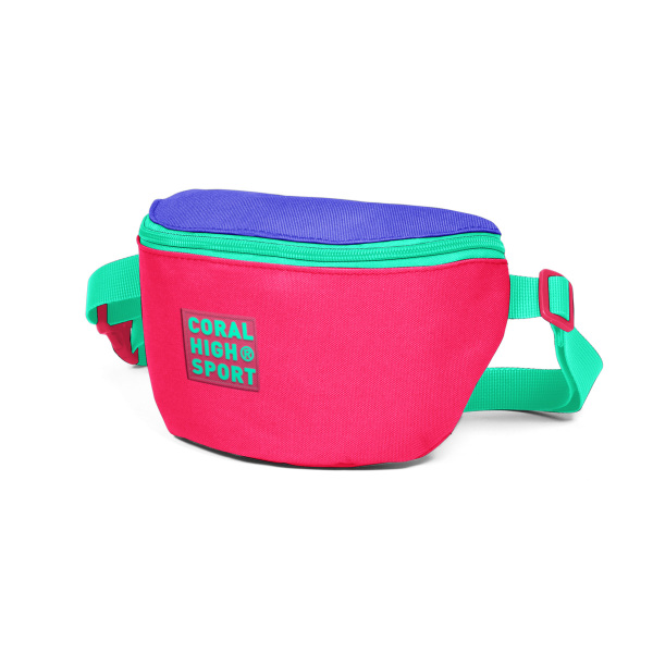 Coral High Sport Neon Mercan Lavanta İki Bölmeli Bel Çantası 22618 - 2