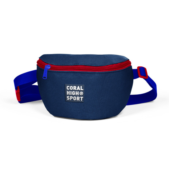 Coral High Sport Lacivert Kırmızı İki Bölmeli Bel Çantası 22619 