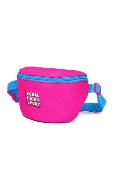 Coral High Sport Neon Pembe Mavi İki Bölmeli Bel Çantası 22623 - 2