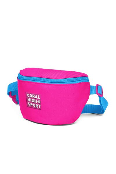 Coral High Sport Neon Pembe Mavi İki Bölmeli Bel Çantası 22623 - 2