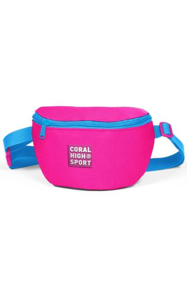 Coral High Sport Neon Pembe Mavi İki Bölmeli Bel Çantası 22623 - CORAL HIGH SPORT