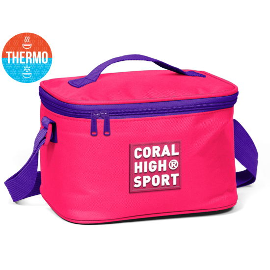 Coral High Sport Neon Mercan Mor Thermo Beslenme Çantası 22808 