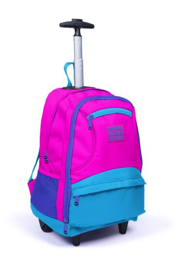 Coral High Sport Pembe Mavi Dört Bölmeli USB'li Çekçekli Sırt Çantası 23253 - 5
