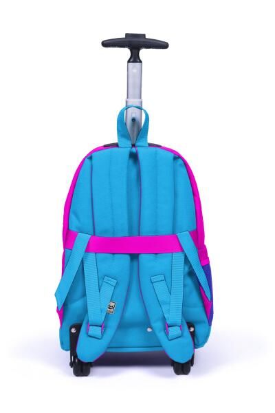 Coral High Sport Pembe Mavi Dört Bölmeli USB'li Çekçekli Sırt Çantası 23253 - 11