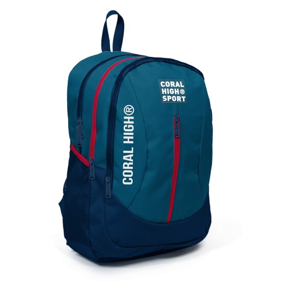 Coral High Sport Civit Lacivert Dört Bölmeli USB Şarjlı Kulaklık Çıkışlı Sırt Çantası 23448 - 2
