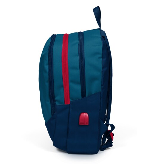 Coral High Sport Civit Lacivert Dört Bölmeli USB Şarjlı Kulaklık Çıkışlı Sırt Çantası 23448 - 3