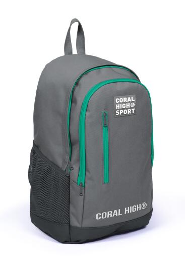 Coral High Sport Gri Üç Bölmeli USB Şarjlı Kulaklık Çıkışlı Sırt Çantası 23233 - 3
