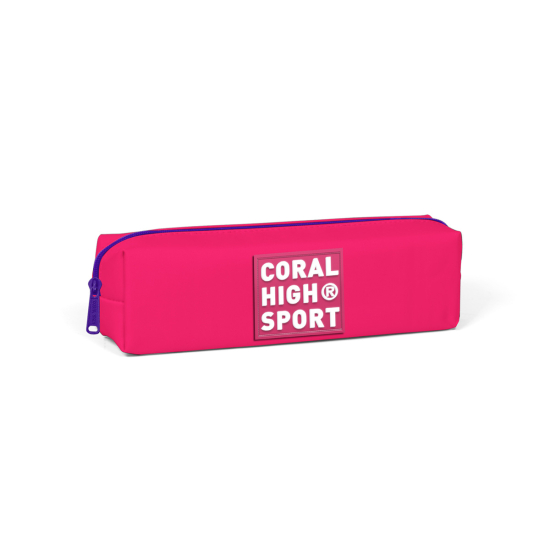 Coral High Sport Neon Mercan Mor Tek Bölmeli Kalem Çantası 22340 - 1