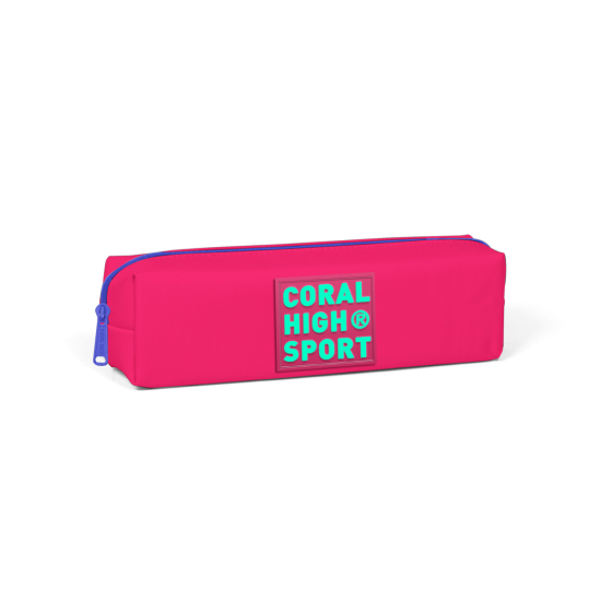 Coral High Sport Neon Mercan Su Yeşili İki Bölmeli Kalem Çantası 22346 - 1