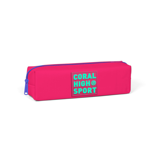 Coral High Sport Neon Mercan Su Yeşili İki Bölmeli Kalem Çantası 22346 