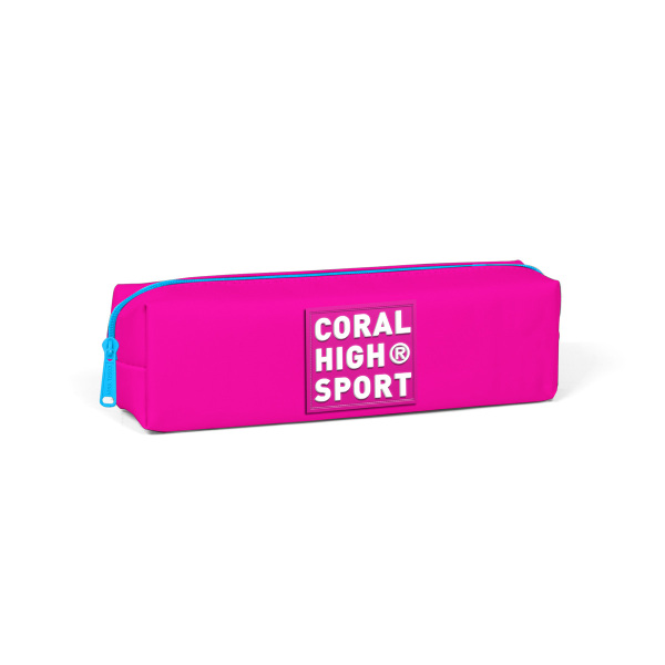 Coral High Sport Neon Pembe Mavi Tek Bölmeli Kalem Çantası 22351 - 1