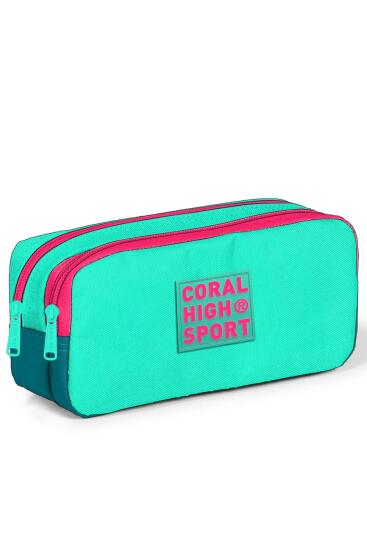 Coral High Sport Su Yeşili Çivit İki Bölmeli Kalem Çantası 22264 - CORAL HIGH SPORT