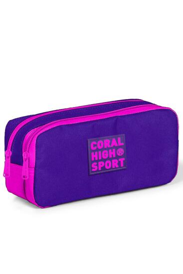 Coral High Sport Mor Pembe İki Bölmeli Kalem Çantası 22265 - Coral High Sport