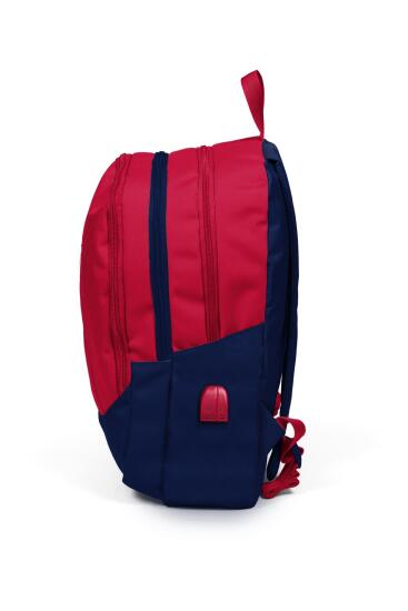 Coral High Sport Kırmızı Lacivert Dört Bölmeli USB Şarjlı Kulaklık Çıkışlı Sırt Çantası 23447 - 2