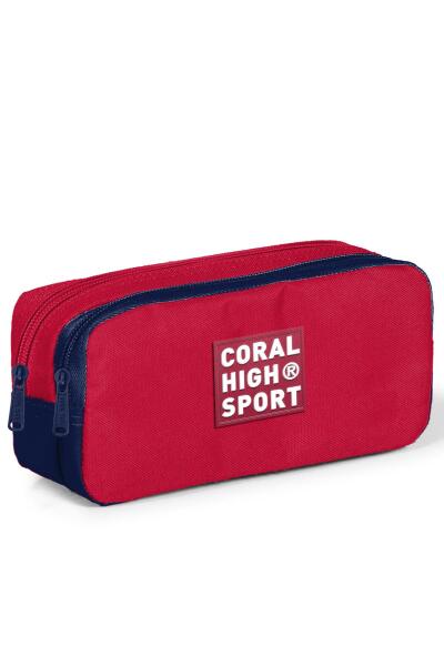 Coral High Sport Kırmızı Lacivert İki Bölmeli Kalem Çantası 22151 - 1