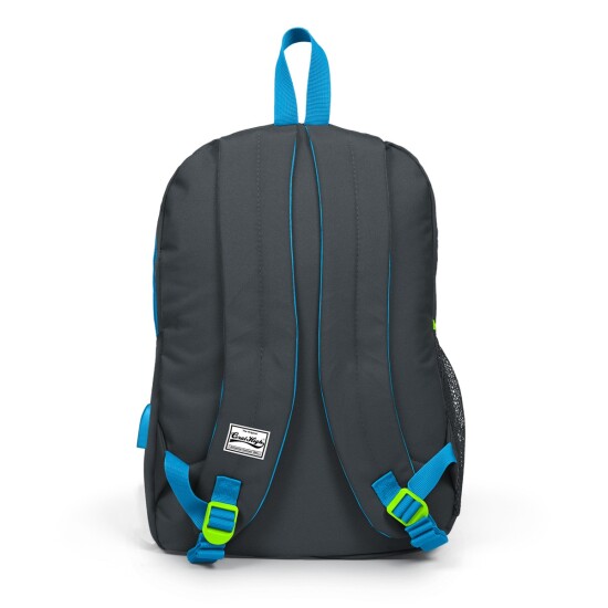 Coral High Sport Koyu Gri Dört Bölmeli USB Şarjlı Kulaklık Çıkışlı Sırt Çantası 23227 - 3