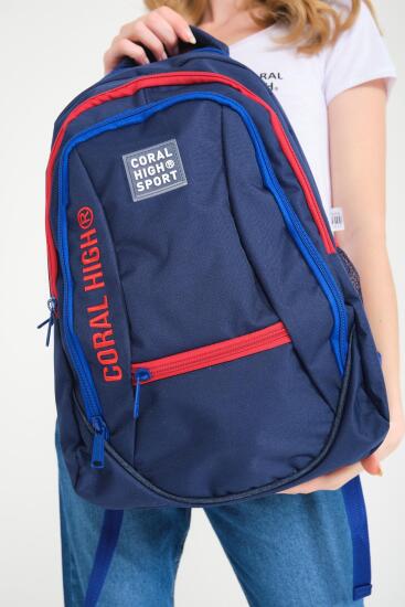 Coral High Sport Lacivert Kırmızı Dört Bölmeli Sırt Çantası 23454 - 7
