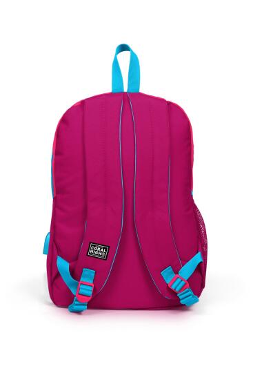 Coral High Sport Neon Mercan Kızıl USB'li Dört Bölmeli Sırt Çantası 23450 - 12