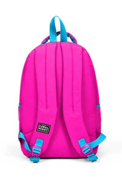 Coral High Sport Neon Pembe Mavi Dört Bölmeli Sırt Çantası 23456 - 3