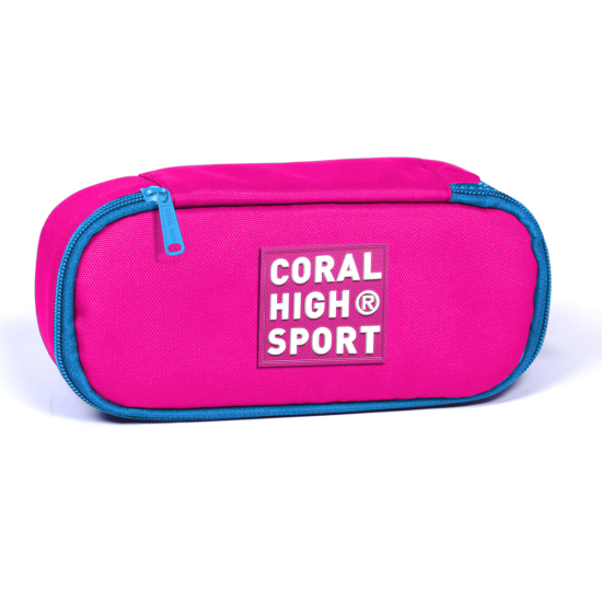Coral High Sport Neon Pembe İç Bölmeli Oval Kalem Çantası 22370 - Coral High Sport