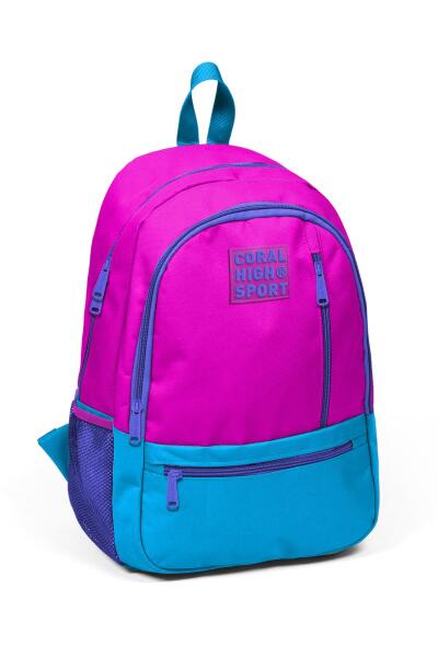 Coral High Sport Pembe Mavi Üç Bölmeli Sırt Çantası 23461 - 1