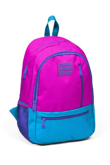 Coral High Sport Pembe Mavi Üç Bölmeli Sırt Çantası 23461 