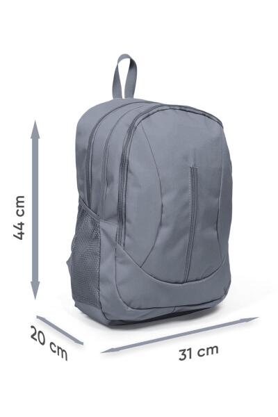 Coral High Sport Siyah Dört Bölmeli USB Şarjlı Kulaklık Çıkışlı Sırt Çantası 23226 - 5