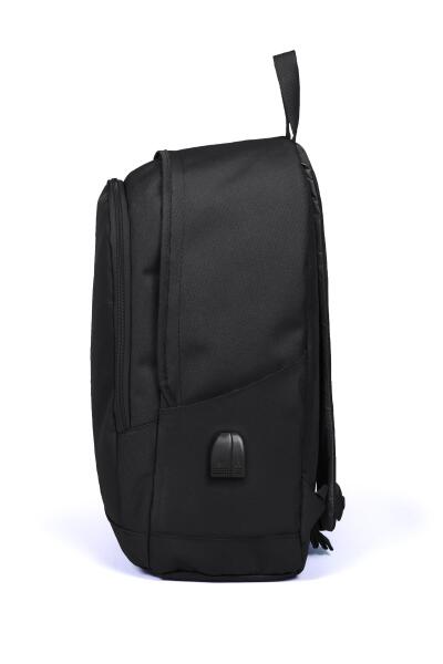 Coral High Sport Siyah Üç Bölmeli USB Şarjlı Kulaklık Çıkışlı Sırt Çantası 23231 - 2