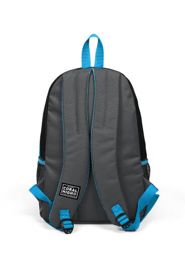 Coral High Sport Siyah Koyu Gri Dört Bölmeli Sırt Çantası 23458 - 3