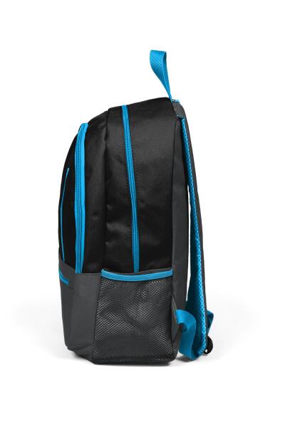 Coral High Sport Siyah Koyu Gri Dört Bölmeli Sırt Çantası 23458 - 2