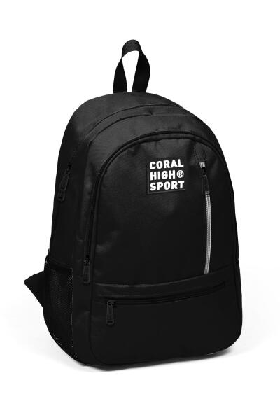 Coral High Sport Siyah Dört Bölmeli Bölmeli Sırt Çantası 23457 - 1