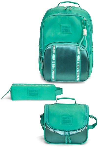 Coral High Su Yeşili 3'lü Okul Çanta Seti SET0124412 - 1