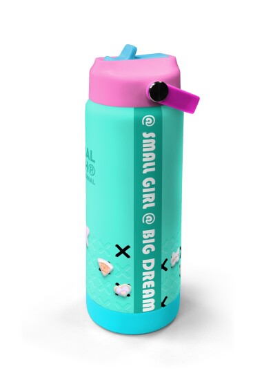 Coral High Su Yeşili Desenli Katlanır Ağızlıklı Çelik Termos 650 ml 38351 - 4