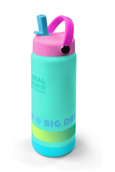 Coral High Su Yeşili Desenli Katlanır Ağızlıklı Çelik Termos 650 ml 38371 - 2