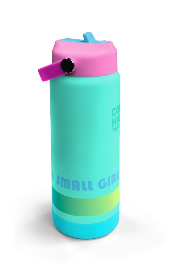 Coral High Su Yeşili Desenli Katlanır Ağızlıklı Çelik Termos 650 ml 38371 - 3