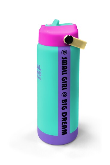 Coral High Su Yeşili Milka Desenli Katlanır Ağızlıklı Çelik Termos 650 ml 38352 - 4