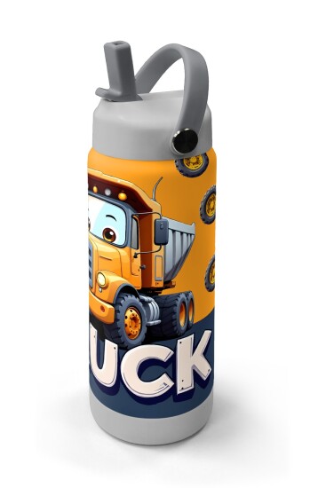 Coral High Truck Desenli Katlanır Ağızlıklı Çelik Termos 650 ml 38343 - 2