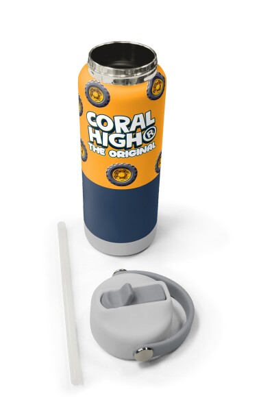 Coral High Truck Desenli Katlanır Ağızlıklı Çelik Termos 650 ml 38343 - 5